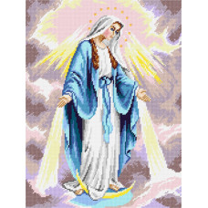 J35 Чарівниця Заготовка для вишивки друкованим хрестиком - Непорочне зачаття Діви Марії 30x40 см (схема на страміне)
