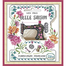 J674JS Joy Sunday Набір для вишивки друкованим хрестиком - Швейна машинка 28x30 см, Aida14 (схема на канві)