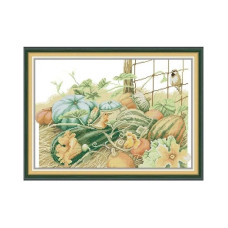 J691JS Гарбузи, 45x33 см. Joy Sunday. Набір для вишивки хрестиком на канві з нанесеним малюнком