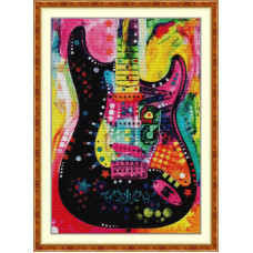 J931JS Joy Sunday Набір для вишивки друкованим хрестиком - Яскрава гітара 55x41 см, Aida 14 ct (схема на канві) J931JS Joy Sunday Набір для вишивки друкованим хрестиком - Яскрава гітара 55x41 см, Aida 14 ct (схема на канві)