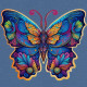 JCEE36807 Яскравий метелик, 30х30 см. Strateg. Картина за номерами (Стратег)