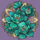 JCEE36810 Квітка лотоса з мандалою, 30х30 см. Strateg. Картина за номерами (Стратег)