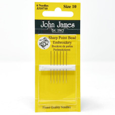 JJ10710E John James - Набір бісерних голок коротких №10, 6 шт