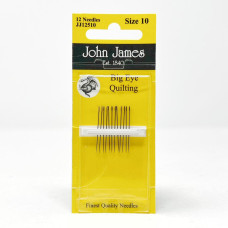 JJ12510E John James - Набір квілтінгових голок з великим вушком №10, 12 шт