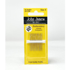 JJ13508E John James - Набір вишивальних голок №8, 16 шт