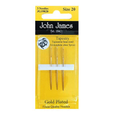 JJ19820E John James - Набір гобеленових голок №20, 6 шт