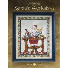 JSP001 Jim Shore Mill Hill Схема для вишивки рахунковим хрестиком - Майстерня Санти Santa's Workshop 30,5x37 см, папір