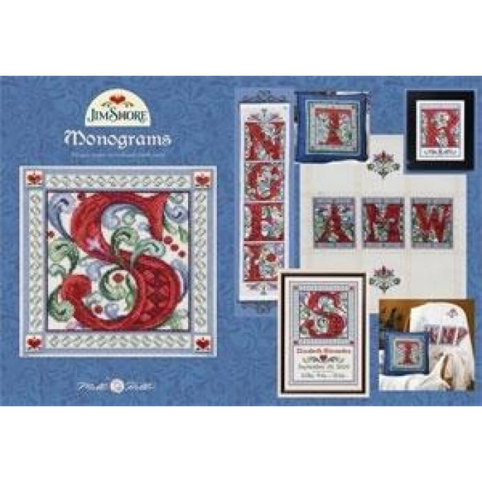 JSP007 Jim Shore Mill Hill Журнал схем для вишивки рахунковим хрестиком - Монограми Monograms , папір