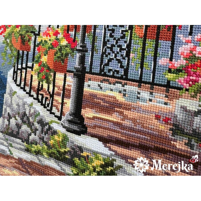 К-234Т Мережка Набір для вишивки рахунковим хрестиком - Озеро у гавані 41,5х31,5 см, Aida 16