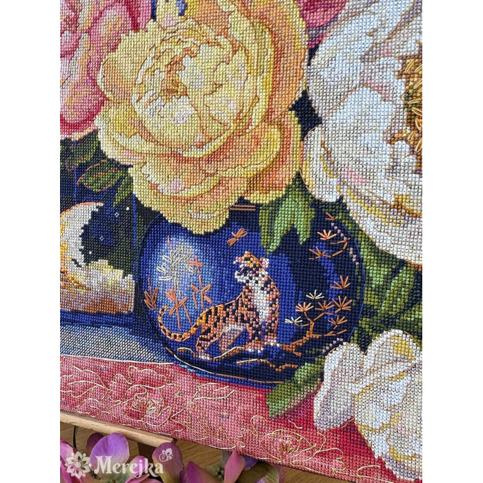 К-282м Мережка Набір для вишивки рахунковим хрестиком - Тиха розмова 39x30 см, Aida16