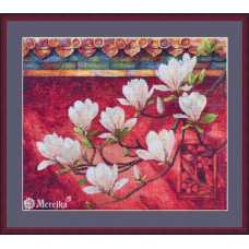 К-292м Мережка Набір для вишивки рахунковим хрестиком - Магнолія 32x38 см, Aida16