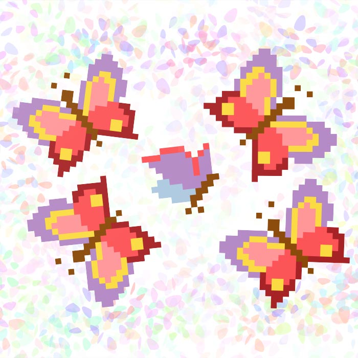 K121 Метелики (10х15 см). Confetti. Водорозчинний флізелін з малюнком