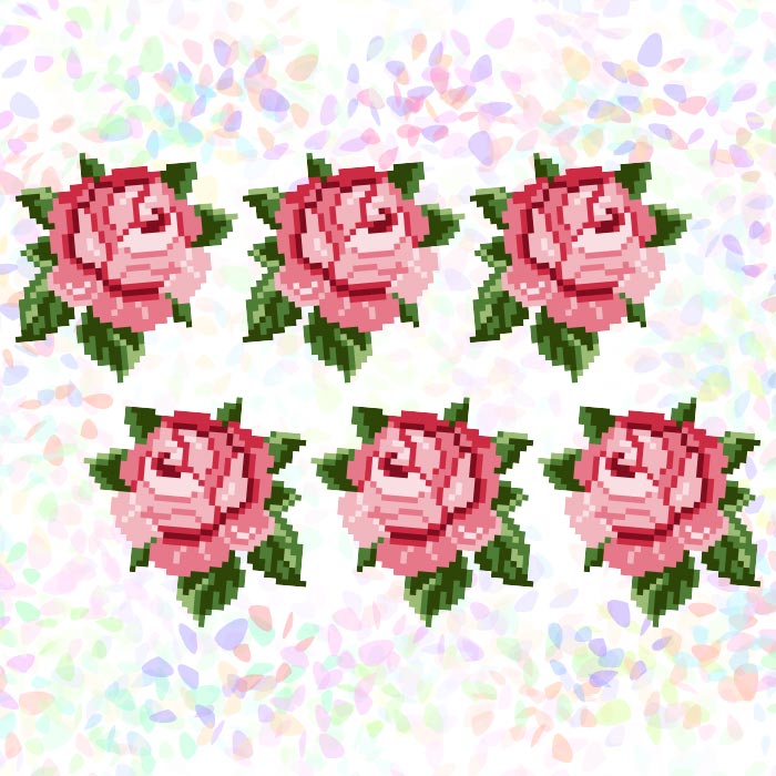 K336 Троянди (20х30 см). Confetti. Водорозчинний флізелін з малюнком