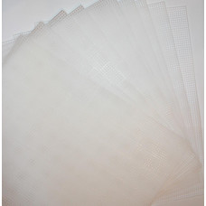 Канва Aida 7 пластикова, біла, 26,5х34 см, тканина для вишивки
