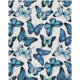 KB119 Блакитні метелики, 30х40 см. Strateg. Набір алмазної мозаїки на підрамнику (квадратні, повна). Стратег