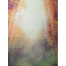 КФО-1061 Домоткане полотно 32 каунта з нанесеним фоном, 30х40 см. Alisena