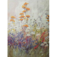 КФО-1064 Домоткане полотно 32 каунта з нанесеним фоном, 30х40 см. Alisena