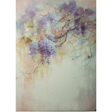 КФО-1065 Домоткане полотно 32 каунта з нанесеним фоном, 30х40 см. Alisena