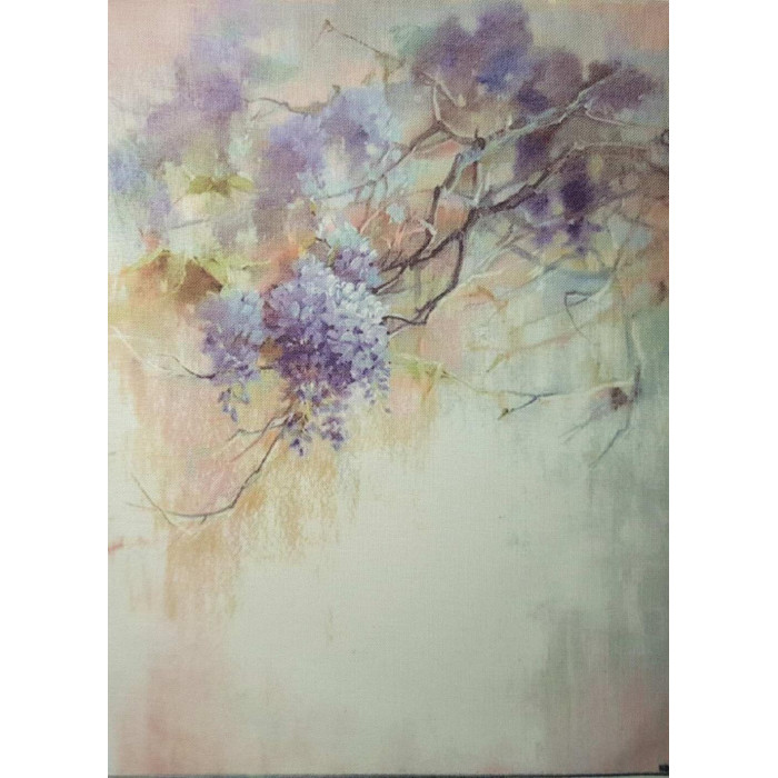 КФО-1065 Домоткане полотно 32 каунта з нанесеним фоном, 30х40 см. Alisena