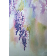 КФО-1084 Домоткане полотно 32 каунта з нанесеним фоном, 30х40 см. Alisena