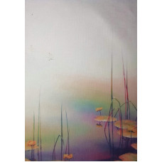 КФО-1085 Домоткане полотно 32 каунта з нанесеним фоном, 30х40 см. Alisena