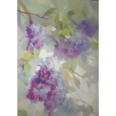 КФО-1095 Домоткане полотно 32 каунта з нанесеним фоном, 30х40 см. Alisena