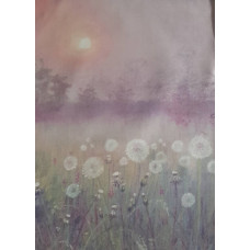 КФО-1102 Домоткане полотно 32 каунта з нанесеним фоном, 30х40 см. Alisena