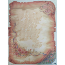 КФО-1206 Домоткане полотно 32 каунта з нанесеним фоном, 30х40 см. Alisena