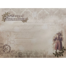 КФО-1243 Домоткане полотно 32 каунта з нанесеним фоном, 30х40 см. Alisena