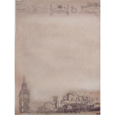 КФО-1270 Домоткане полотно 32 каунта з нанесеним фоном, 30х40 см. Alisena