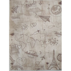 КФО-1280 Домоткане полотно 32 каунта з нанесеним фоном, 30х40 см. Alisena