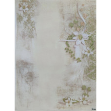 КФО-1301 Домоткане полотно 32 каунта з нанесеним фоном, 30х40 см. Alisena