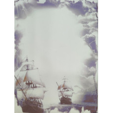 КФО-1306 Домоткане полотно 32 каунта з нанесеним фоном, 30х40 см. Alisena