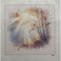 КФО-1401 Alisena Домоткане полотно 32 каунта з нанесеним фоном, розмір полотна 37x37 см, розмір друку 30x30 см