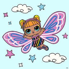 KHO1090 L.O.L. Surprise! O.M.G. Fairies Flutterstar, 40х40 см. Ideyka. Картина за номерами (Ідейка КНО-1090)