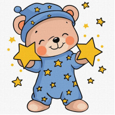 KHO1093 Ideyka Картина за номерами - Зіркові сни 25x25 см, (на підрамнику, Ідейка KHO1093) ©art_selena_ua