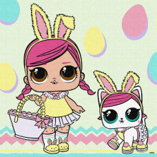 KHO1225 Ideyka Картина за номерами - L.O.L. Surprise! Spring Bling HOPS and KITTEA, 30х30 см (на підрамнику, Ідейка KHO1225)