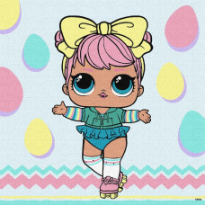 KHO1226 Ideyka Картина за номерами - L.O.L. Surprise! Spring Bling DAWN 2, 30х30 см (на підрамнику, Ідейка KHO1226)