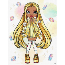 KHO1336 Ideyka Картина за номерами - Rainbow High. Sunny 30х40 см (на підрамнику, зі стразами, Ідейка КНО-1336)