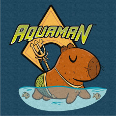 KHO1358 Ideyka Картина за номерами - Капібара - Аквамен 30x30 см, (на підрамнику, Ідейка KHO1358)