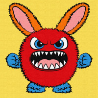 KHO1362 Ideyka Картина за номерами - Червоний вухань 20x20 см (на підрамнику, Ідейка KHO1362) ©art_selena_ua