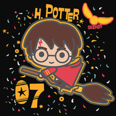 KHO1364 Ideyka Картина за номерами - Harry Potter: Політ на мітлі 25x25 см (на підрамнику, Ідейка KHO1364)
