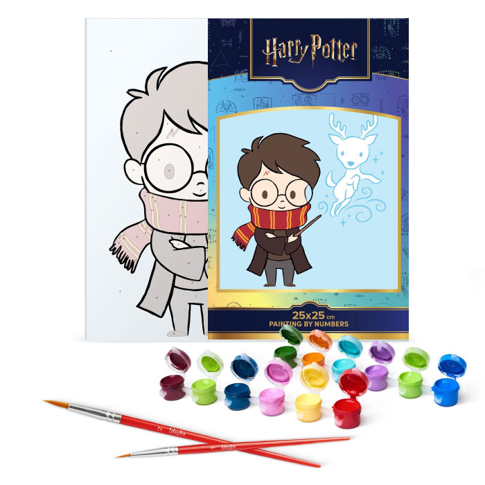 KHO1397 Ideyka Картина за номерами -  Harry Potter: Милий Патронус 25х25 см (на підрамнику, Ідейка KHO1397) ©Warner Bros