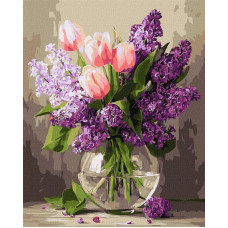 KHO3362 Ideyka Картина за номерами - Пелюстковий танок весни 40x50 см, (на підрамнику, Ідейка KHO3362) ©art_selena_ua