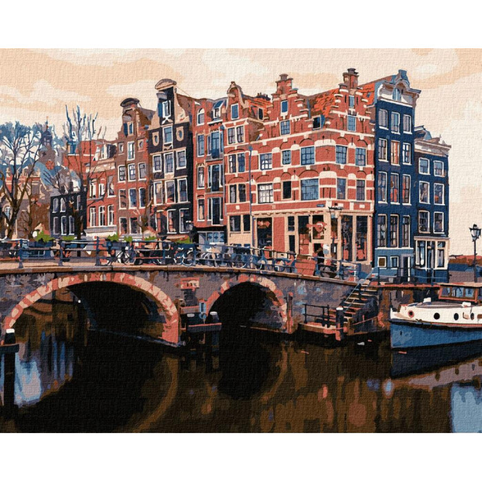 KHO3615 Очаровательный Амстердам. Идейка. Картина по номерам (КНО3615)