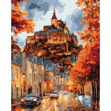 KHO3665 Ideyka Картина за номерами - Осіннє містечко 40х50 см (на підрамнику, Ідейка КНО-3665) ©art_selena_ua