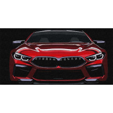 KHO5160 Ideyka Картина за номерами - Розкішний червоний 40х80, (на підрамнику, Ідейка KHO5160) ©art_selena_ua