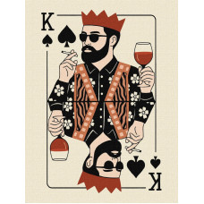 KHO5206 Ideyka Картина за номерами - Карта короля 30х40 см (на підрамнику, Ідейка КНО-5206) ©art_selena_ua