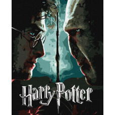 KHO5222 Ideyka Картина за номерами - Harry Potter: Гаррі та Волдеморт з фарбами металік extra 40x50 см, (на підрамнику, Ідейка KHO5222)