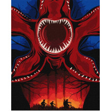 KHO5227 Ideyka Картина за номерами - Полювання на монстра 40x50 см, (на підрамнику, Ідейка KHO5227) ©art_selena_ua